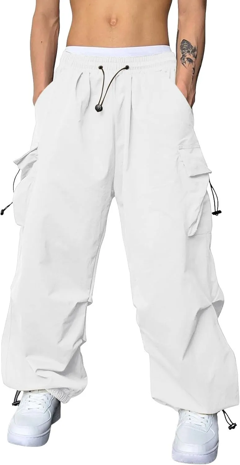 Cargo Work Pant Men Elasticated Casual Track Lounge Pants Loungewear Sweatpant Pockets Relaxed Fit Joggers