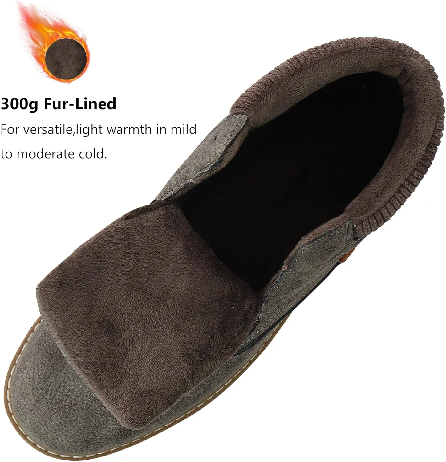 CC-Los Men's Winter Snow Boots with Sherpa Fleece Lining Waterproof Slip-Resistant Insulated Size 7.5-12.5