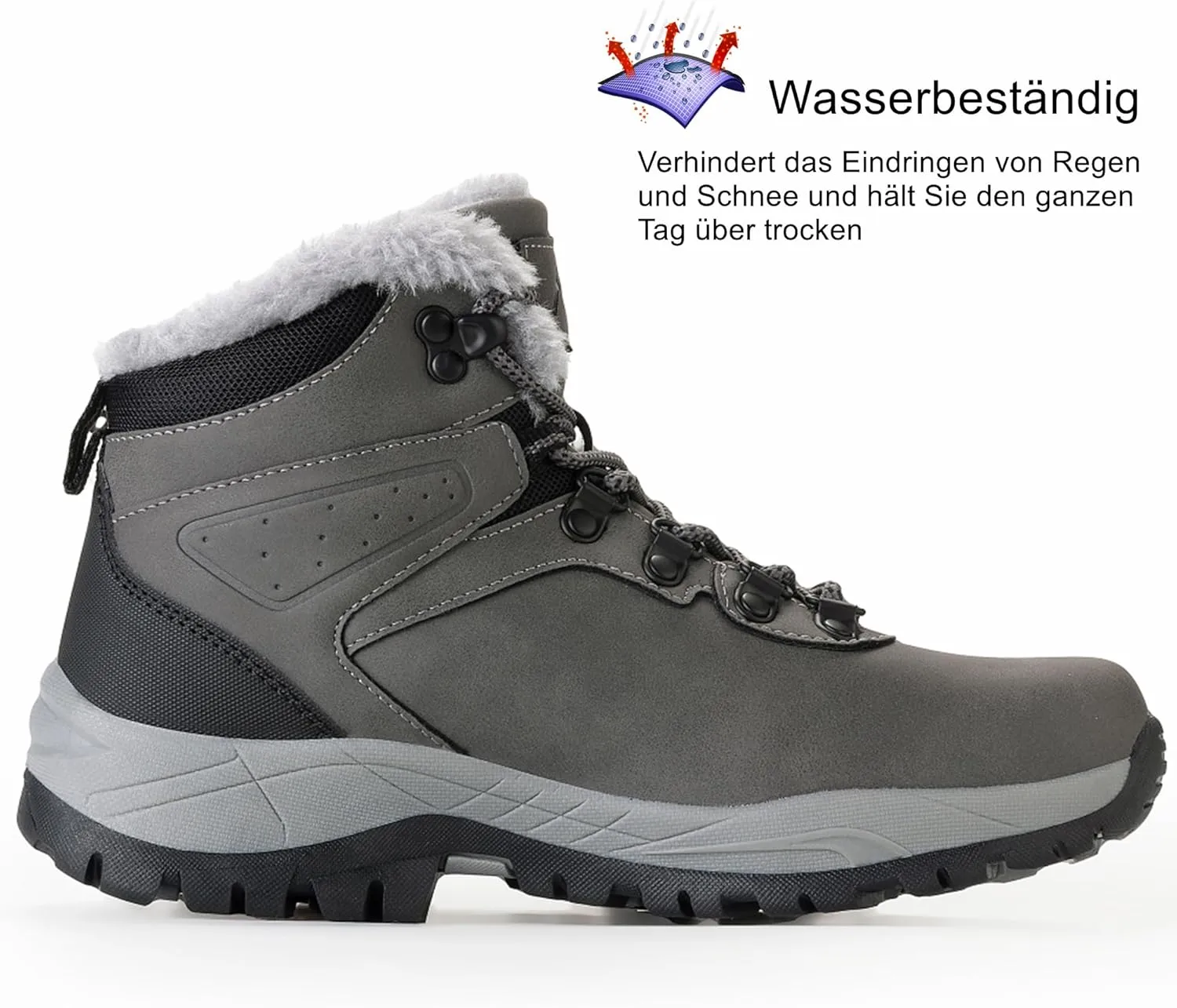 CC-Los Waterproof Winter Snow Boots for Women – Warm Outdoor Hiking Booties, Ladies' Work Shoes
