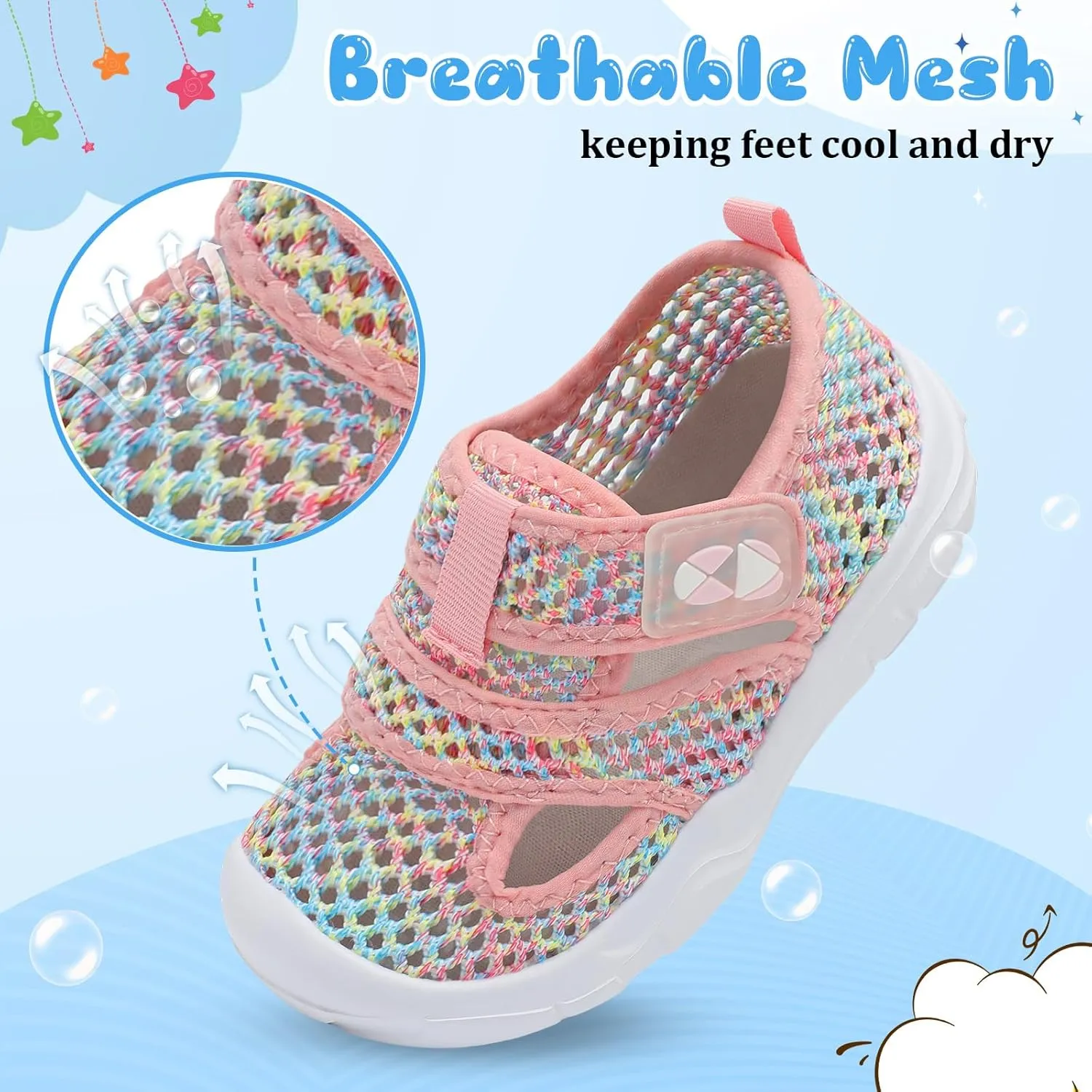 Centipede Demon Toddler Sandals for Boys Girls Qucik Dry Kids Water Sandals Outdoor Breathable Aqua Shoes Lightweight Summer Barefoot Shoes for Swim Pool Beach