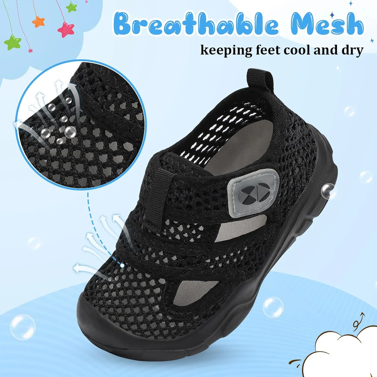Centipede Demon Toddler Sandals for Boys Girls Qucik Dry Kids Water Sandals Outdoor Breathable Aqua Shoes Lightweight Summer Barefoot Shoes for Swim Pool Beach