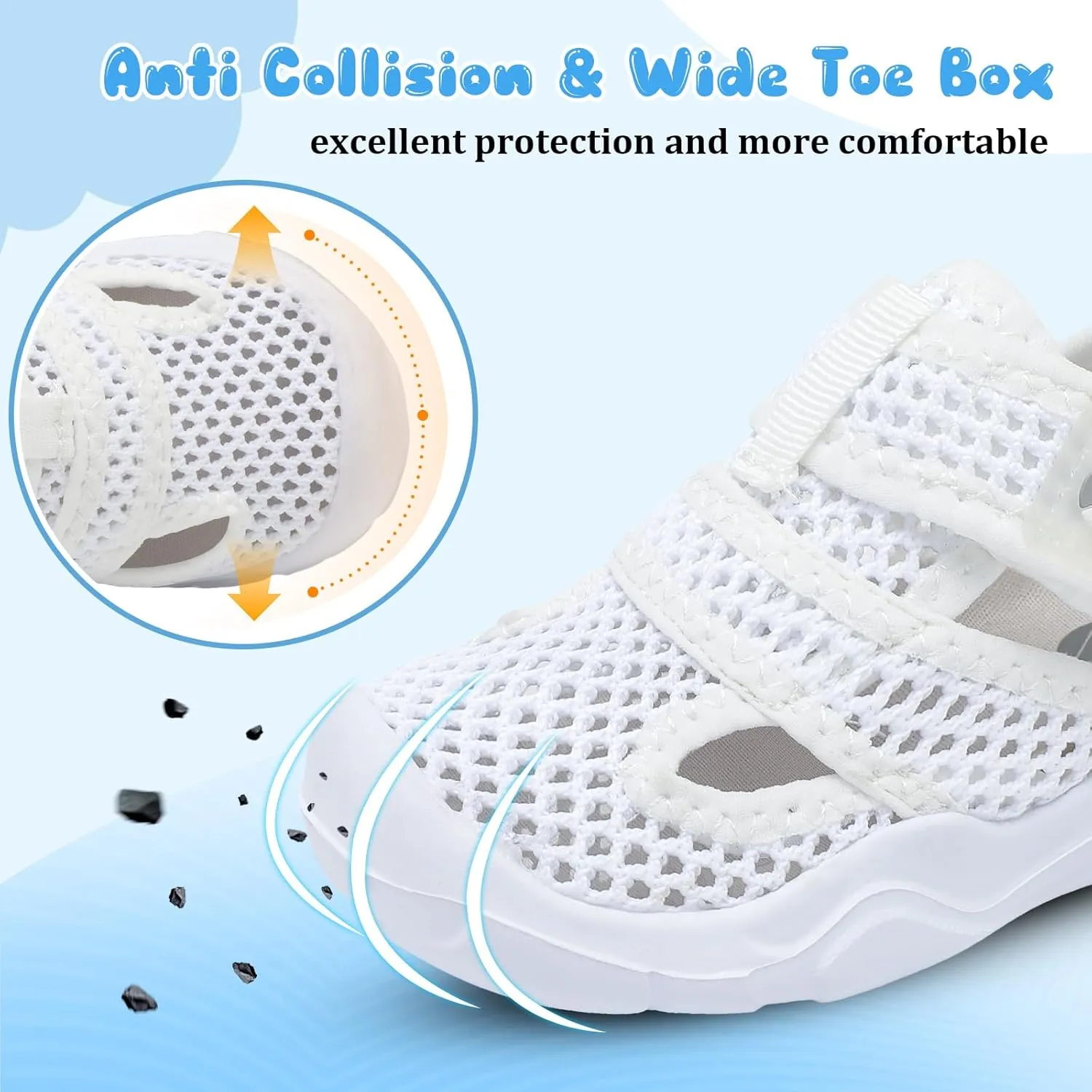 Centipede Demon Toddler Sandals for Boys Girls Qucik Dry Kids Water Sandals Outdoor Breathable Aqua Shoes Lightweight Summer Barefoot Shoes for Swim Pool Beach