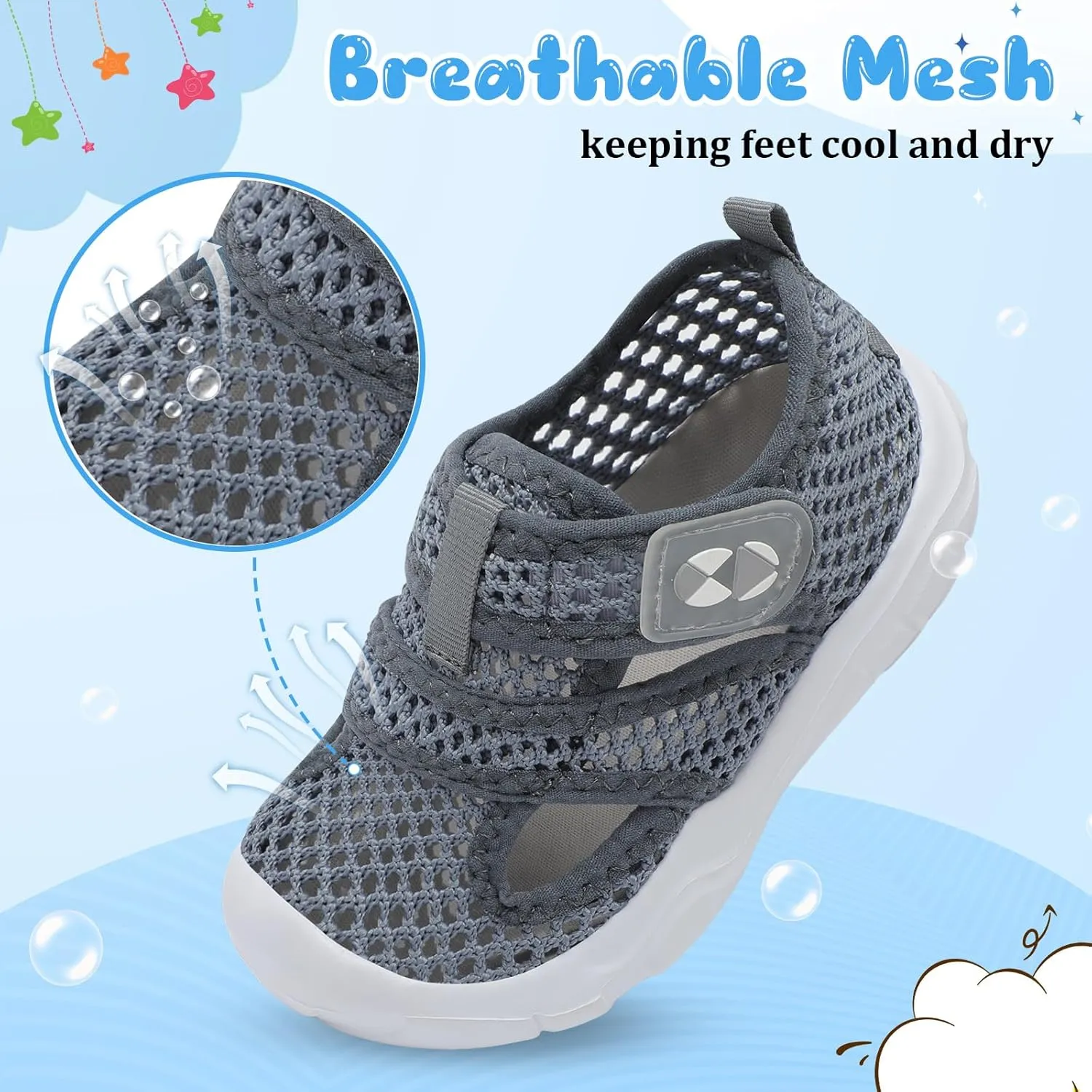 Centipede Demon Toddler Sandals for Boys Girls Qucik Dry Kids Water Sandals Outdoor Breathable Aqua Shoes Lightweight Summer Barefoot Shoes for Swim Pool Beach
