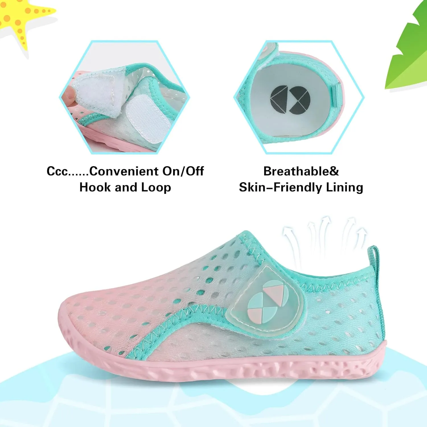 Centipede Demon Toddler Water Shoes for Girls Boys Kids Barefoot Swim Beach Aqua Socks Summer Sandals Breathable Quick Dry for Outdoor Water Sports Pool River