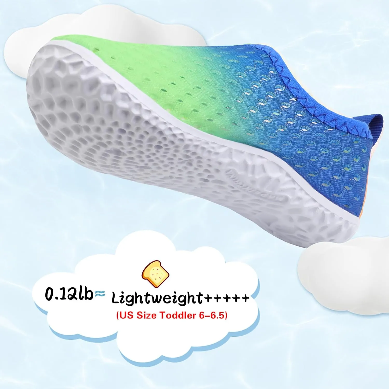 Centipede Demon Toddler Water Shoes for Girls Boys Kids Barefoot Swim Beach Aqua Socks Summer Sandals Breathable Quick Dry for Outdoor Water Sports Pool River
