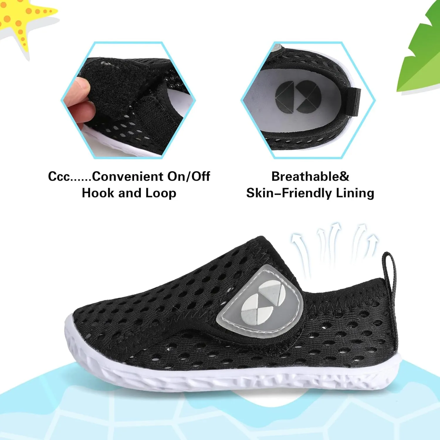 Centipede Demon Toddler Water Shoes for Girls Boys Kids Barefoot Swim Beach Aqua Socks Summer Sandals Breathable Quick Dry for Outdoor Water Sports Pool River
