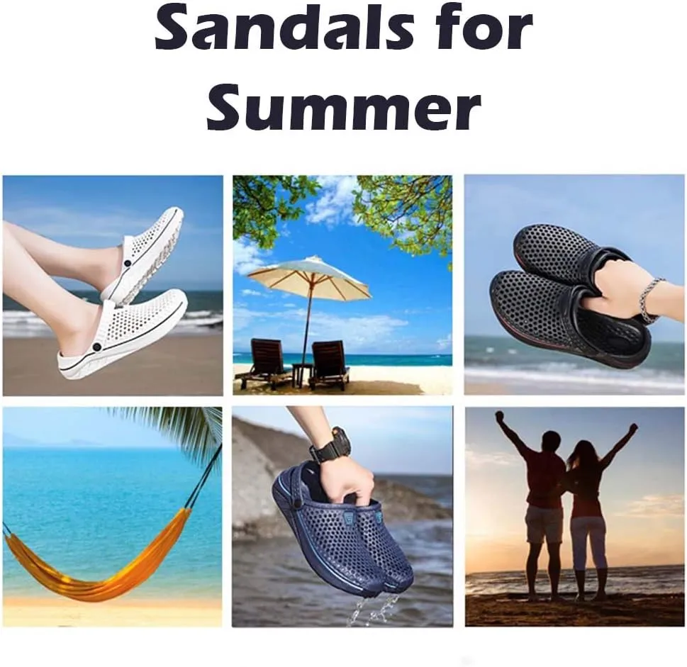 CERYTHRINA Men's Slippers Womens Lightweight Breathable Water Shoes Garden Clogs Sandals Unisex