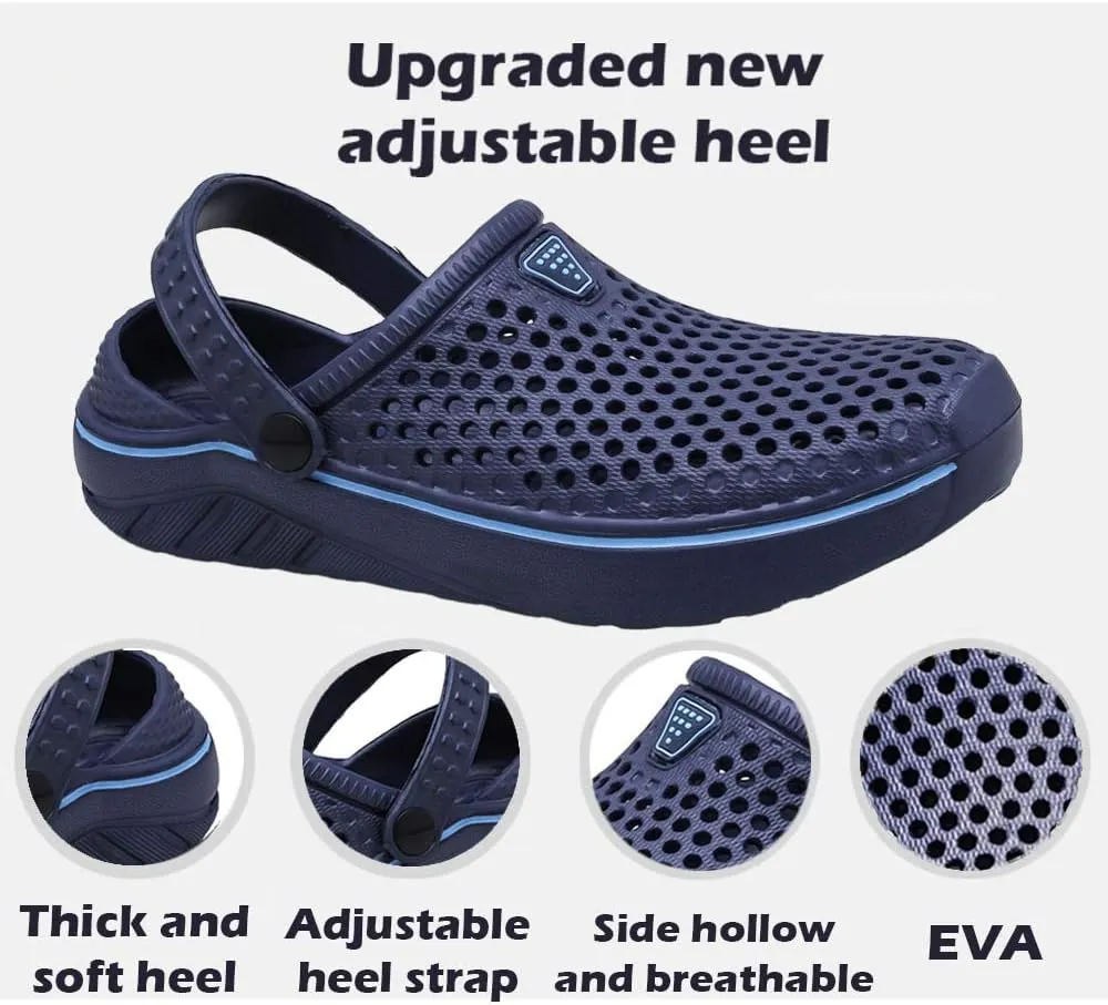 CERYTHRINA Men's Slippers Womens Lightweight Breathable Water Shoes Garden Clogs Sandals Unisex