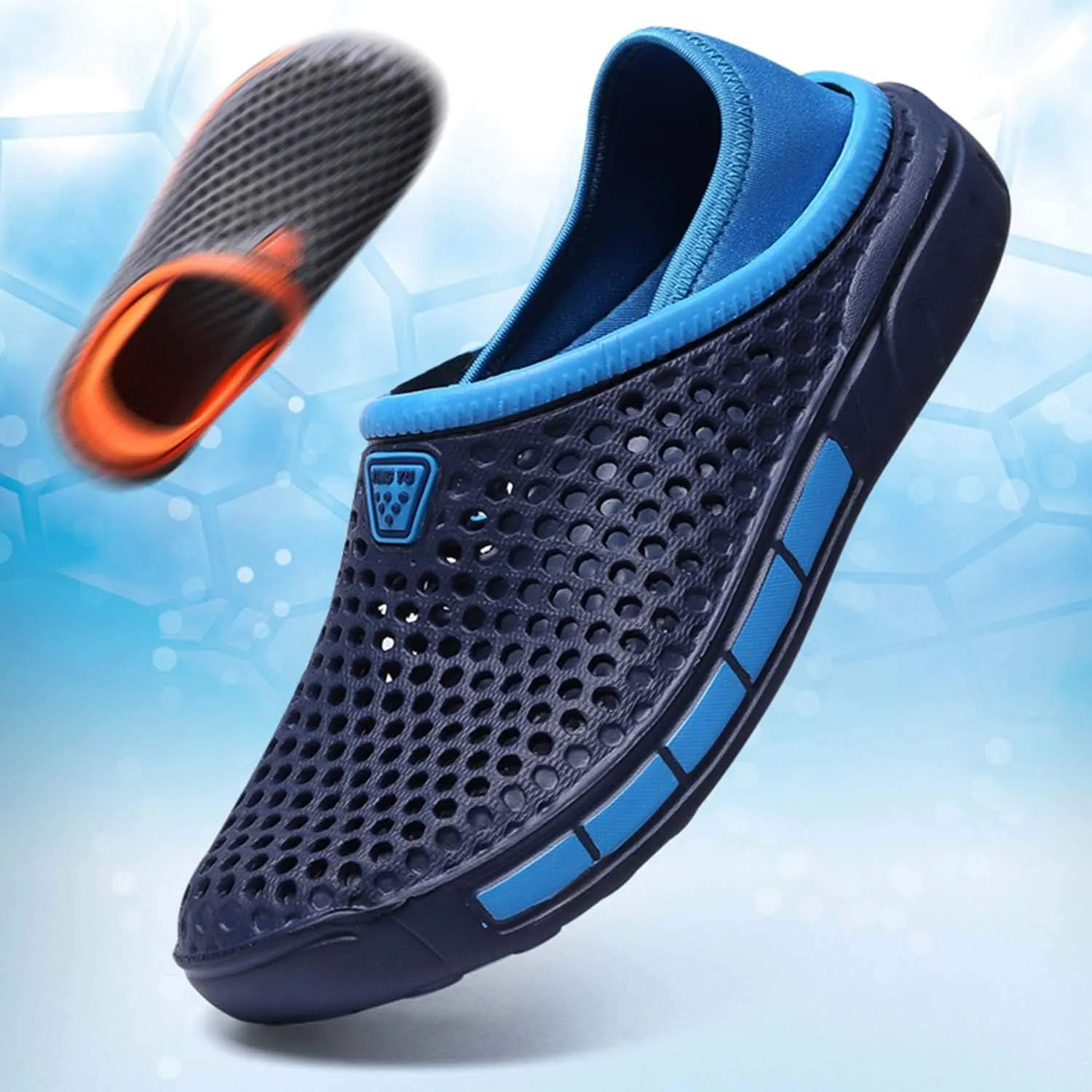 CERYTHRINA Men's Slippers Womens Lightweight Breathable Water Shoes Garden Clogs Sandals Unisex