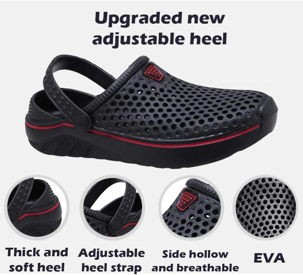 CERYTHRINA Men's Slippers Womens Lightweight Breathable Water Shoes Garden Clogs Sandals Unisex