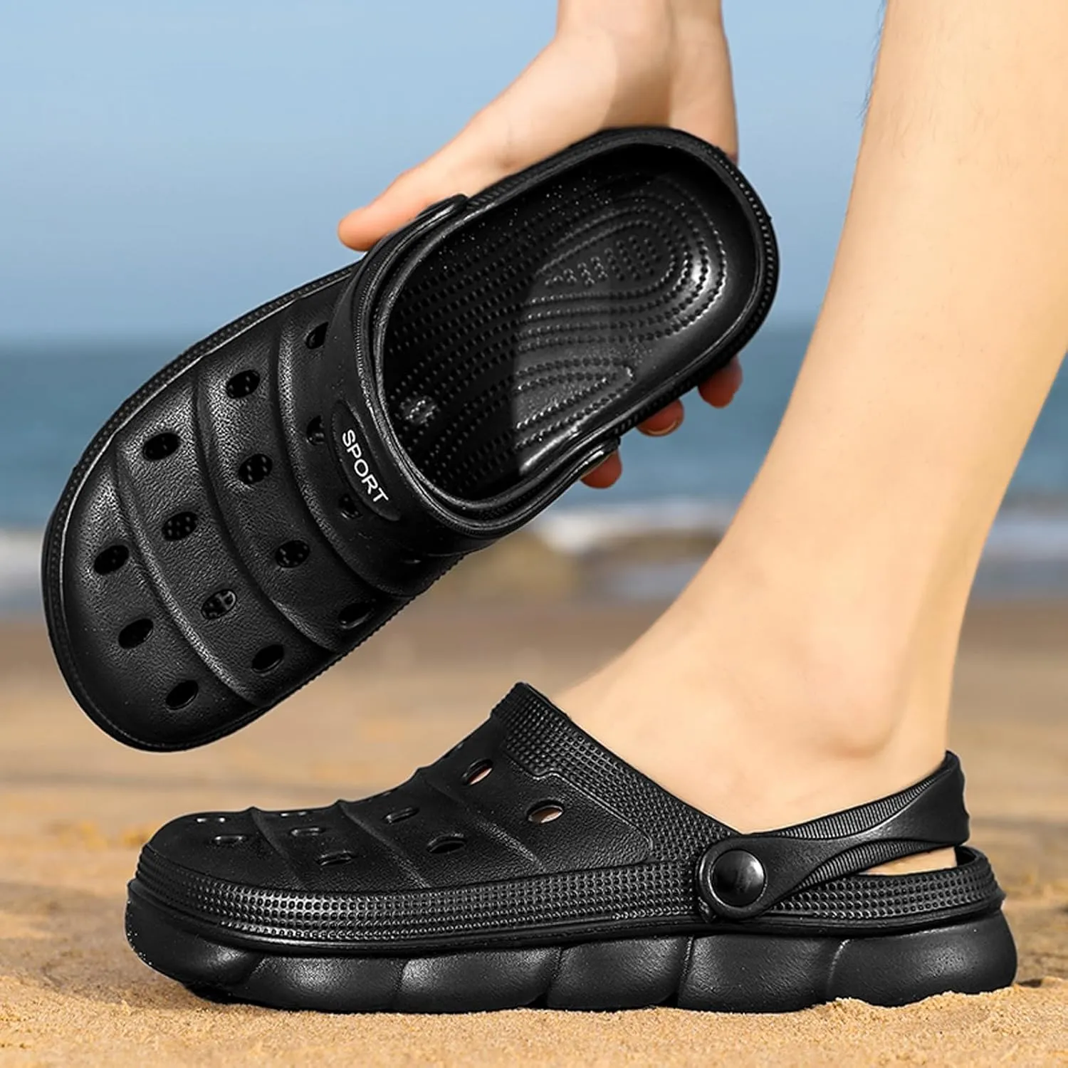 CERYTHRINA Unisex Adult Clogs Herren Damen Leichte Eva rutschfest Lüftung Sommer Mode Sandalen Weiche Sohle Gartenschuhe Beach Aqua Slippers