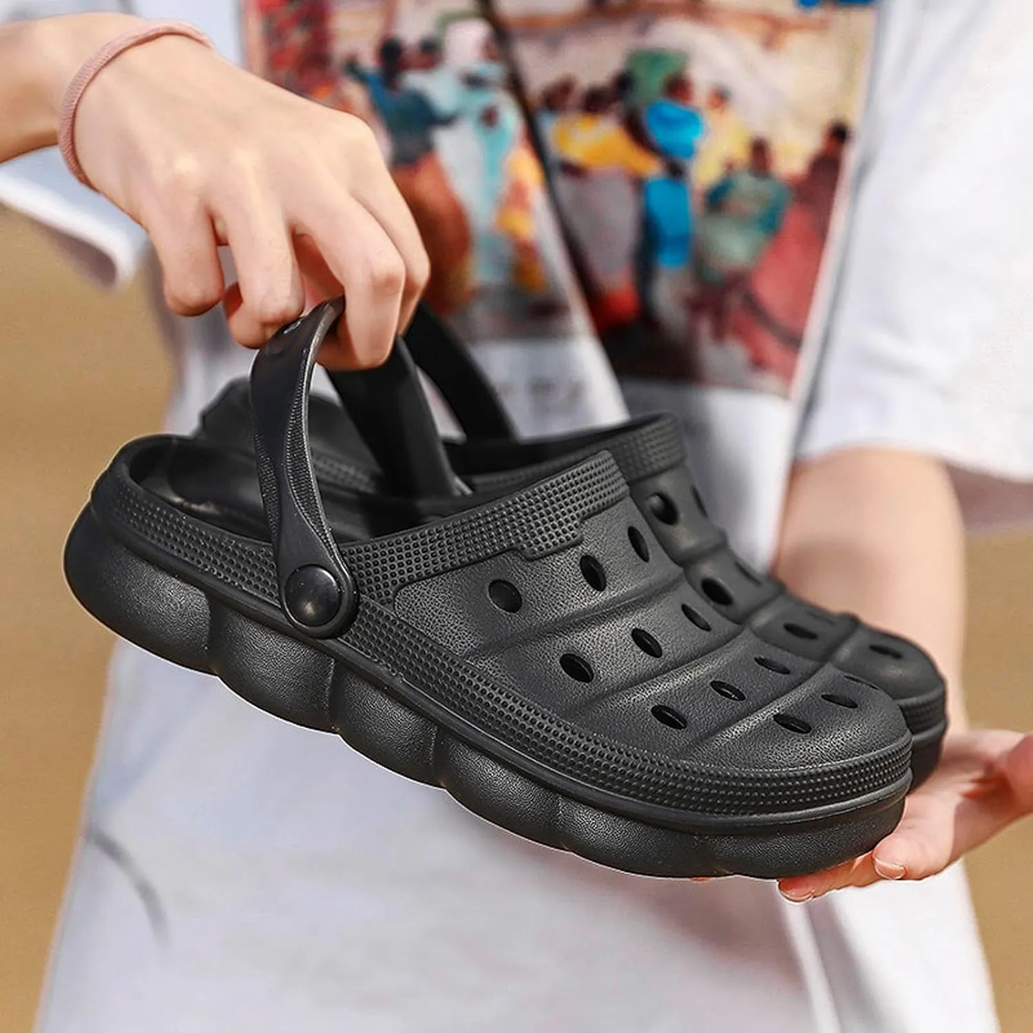 CERYTHRINA Unisex Adult Clogs Herren Damen Leichte Eva rutschfest Lüftung Sommer Mode Sandalen Weiche Sohle Gartenschuhe Beach Aqua Slippers