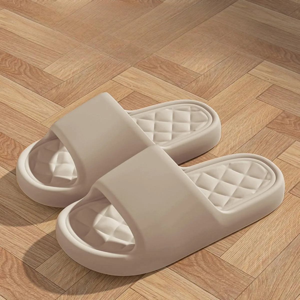 Checkered Home Slippers Slides for Women Men Indoor Bathroom Slippers Thickened Sole Shower Slippers Non-Slip Soft Sole House Shoes Outdoors Beach Slippers Summer Sandals