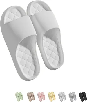 Checkered Home Slippers Slides for Women Men Indoor Bathroom Slippers Thickened Sole Shower Slippers Non-Slip Soft Sole House Shoes Outdoors Beach Slippers Summer Sandals