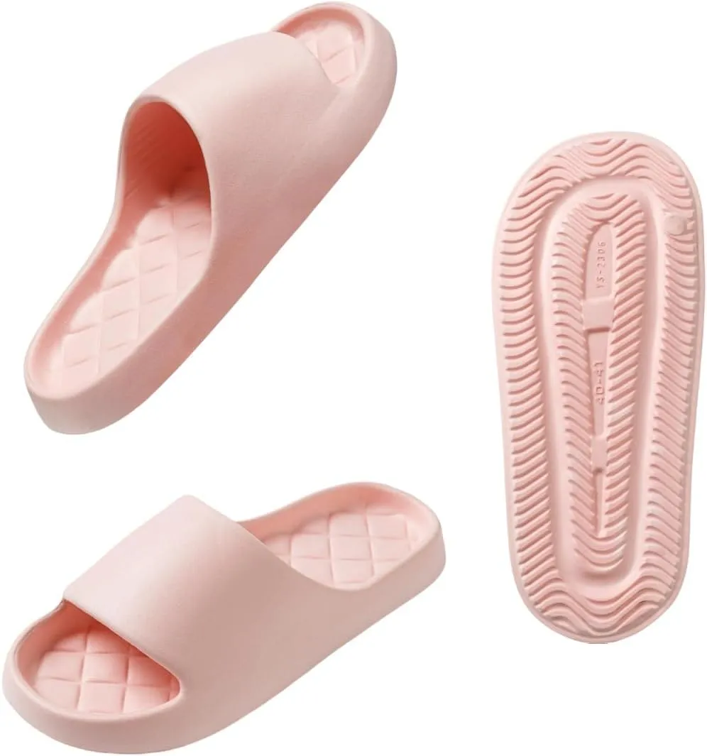 Checkered Home Slippers Slides for Women Men Indoor Bathroom Slippers Thickened Sole Shower Slippers Non-Slip Soft Sole House Shoes Outdoors Beach Slippers Summer Sandals