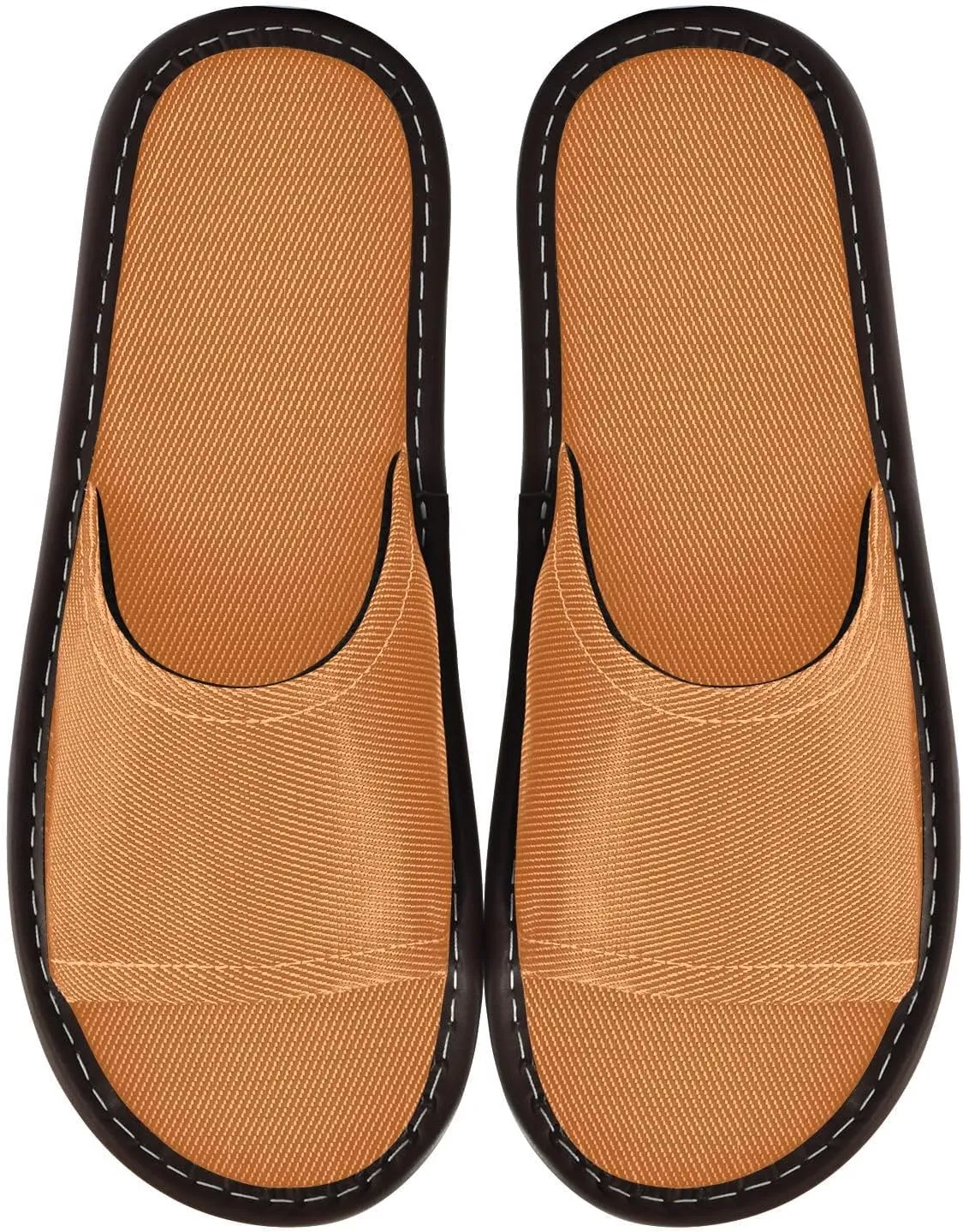 Chocolate Brown Mens Spa Shower Slippers Portable Beach Sandals for Travel Outdoor Home