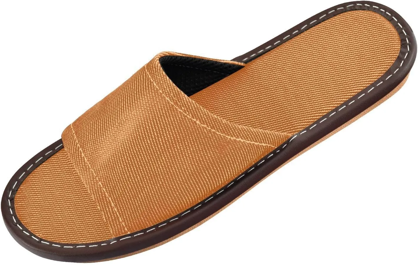 Chocolate Brown Mens Spa Shower Slippers Portable Beach Sandals for Travel Outdoor Home