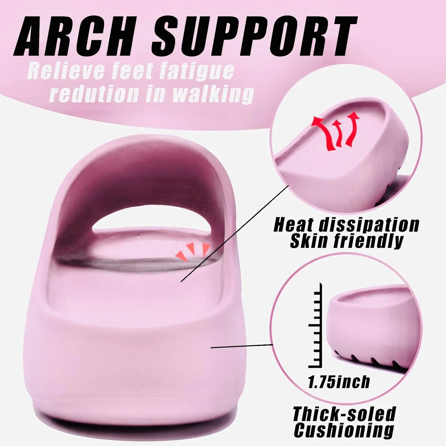 Cloud Slides for Men Women,House Slippers Unisex,Anti-slip Quickly Dry Shower Shoes,Sandals for Indoor & Outdoor,Spa,Gym,Pool