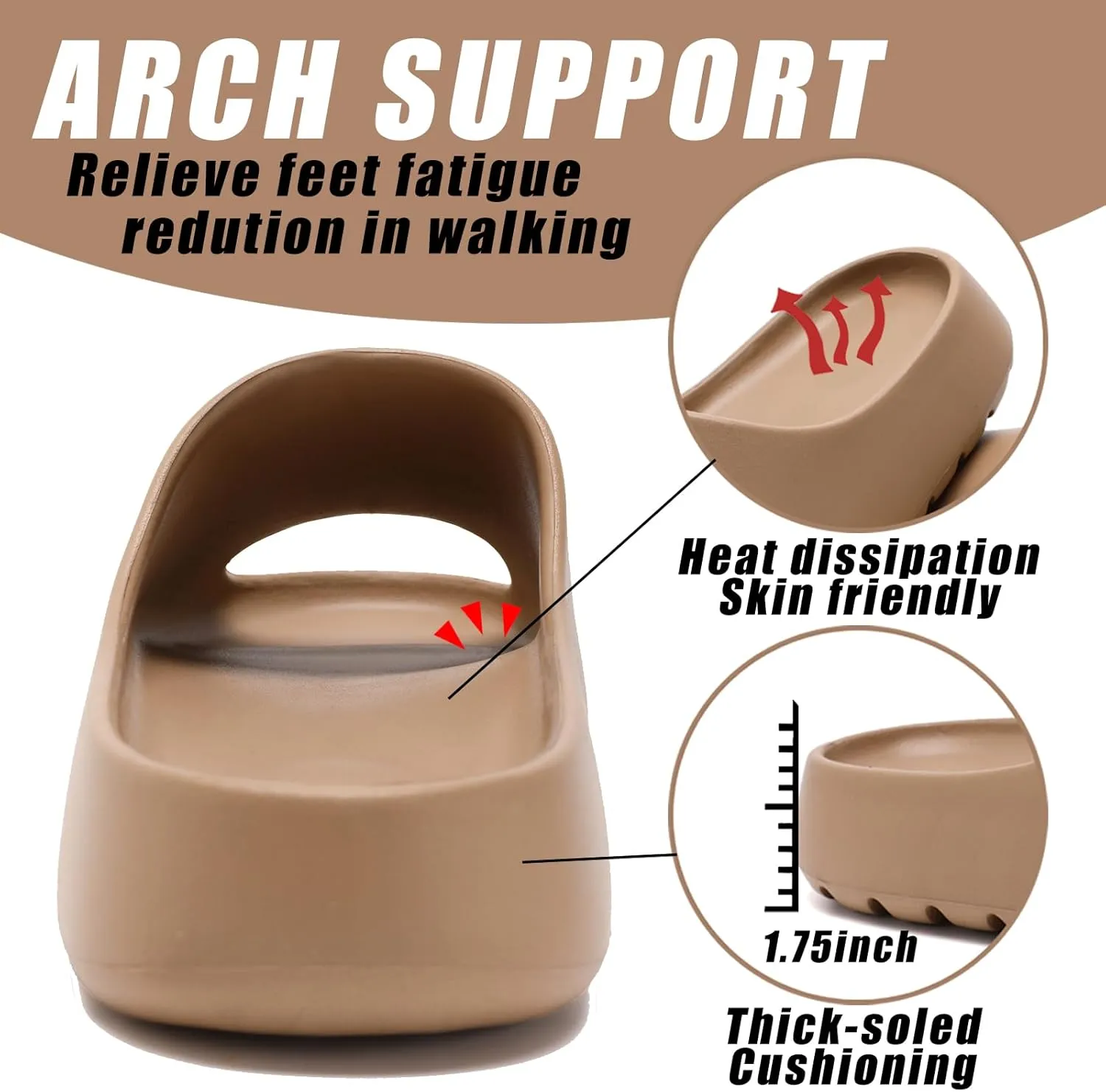 Cloud Slides for Men Women,House Slippers Unisex,Anti-slip Quickly Dry Shower Shoes,Sandals for Indoor & Outdoor,Spa,Gym,Pool