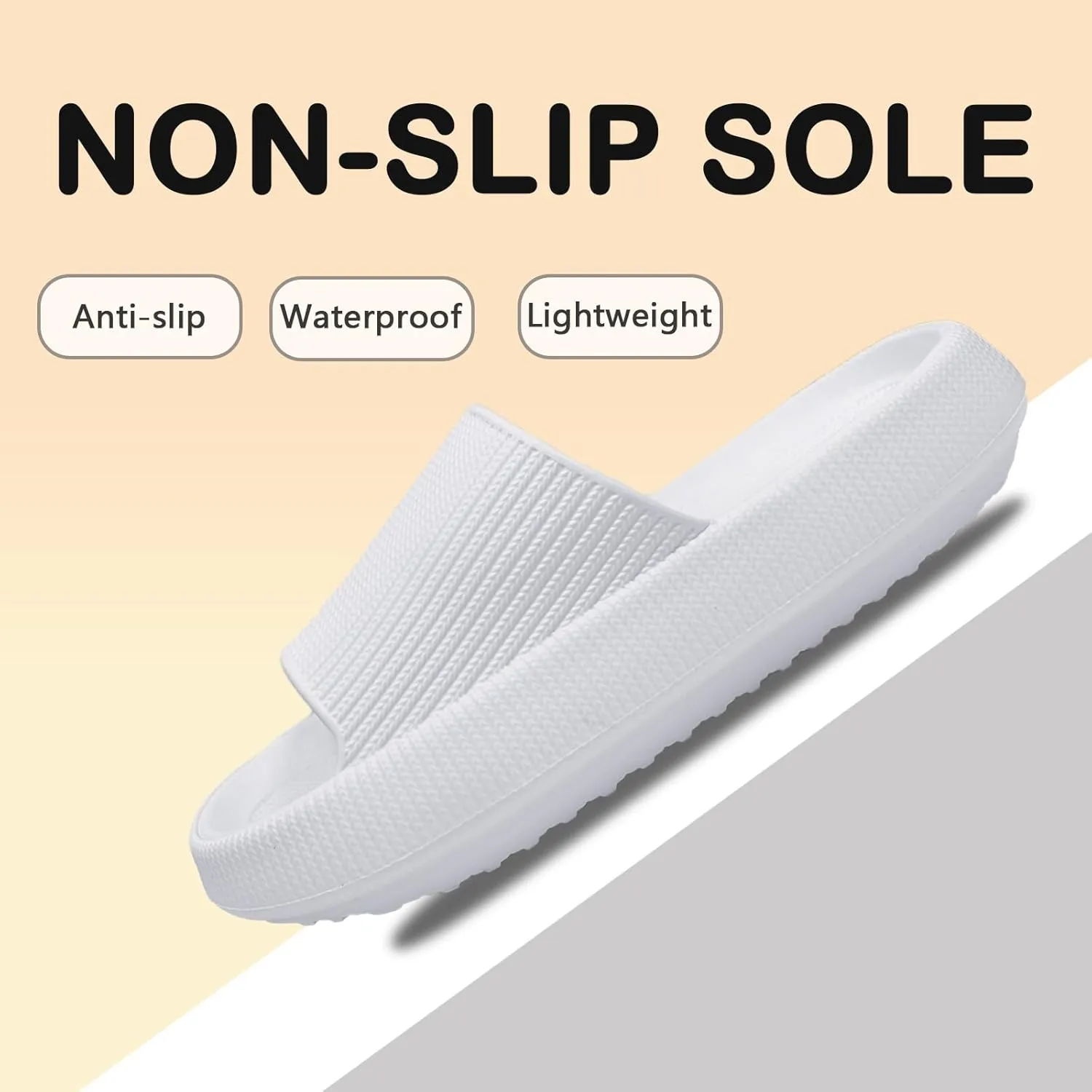 Cloud Slides for Women Men House Slide Sandals Shower Shoes Pillow Slippers Comfort Cushioned Recovery Shower Slipper Thick Sole Non-slip Quick Drying Pillow Shoes Cloud Slipper