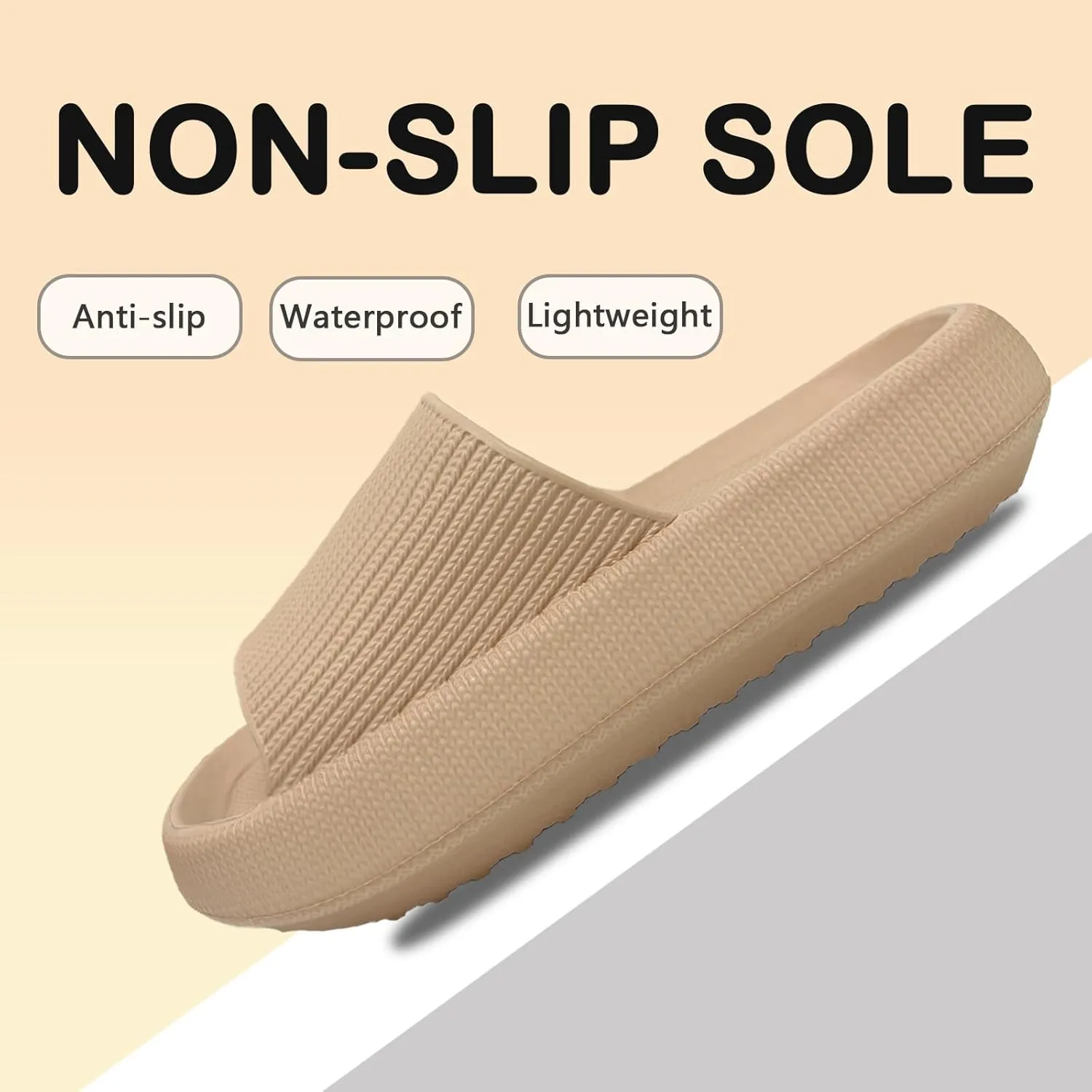 Cloud Slides for Women Men House Slide Sandals Shower Shoes Pillow Slippers Comfort Cushioned Recovery Shower Slipper Thick Sole Non-slip Quick Drying Pillow Shoes Cloud Slipper