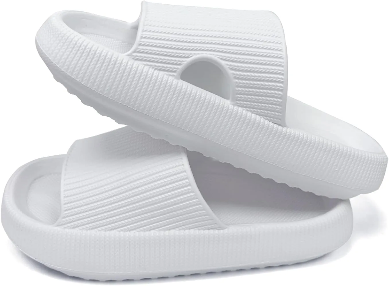 Cloud Slides for Women Men House Slide Sandals Shower Shoes Pillow Slippers Comfort Cushioned Recovery Shower Slipper Thick Sole Non-slip Quick Drying Pillow Shoes Cloud Slipper