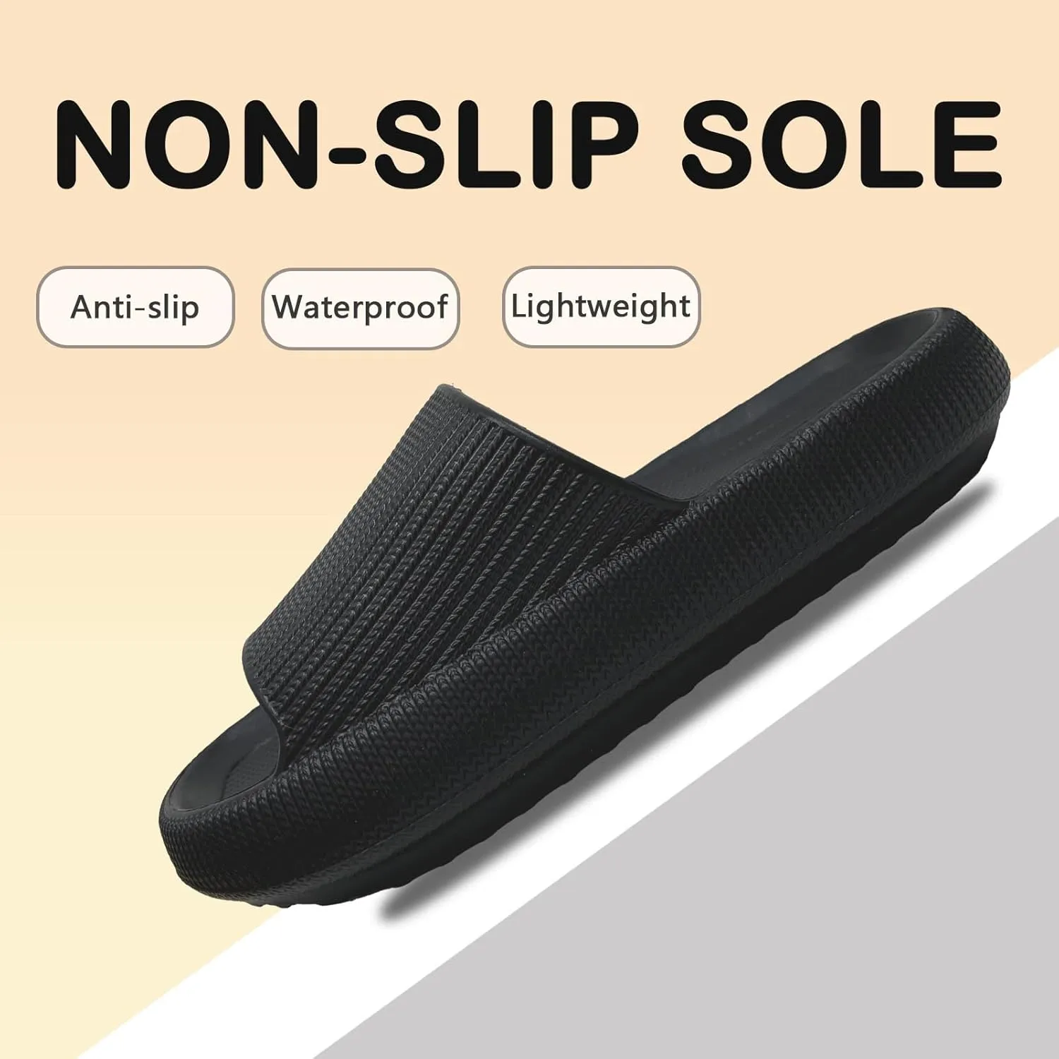 Cloud Slides for Women Men House Slide Sandals Shower Shoes Pillow Slippers Comfort Cushioned Recovery Shower Slipper Thick Sole Non-slip Quick Drying Pillow Shoes Cloud Slipper