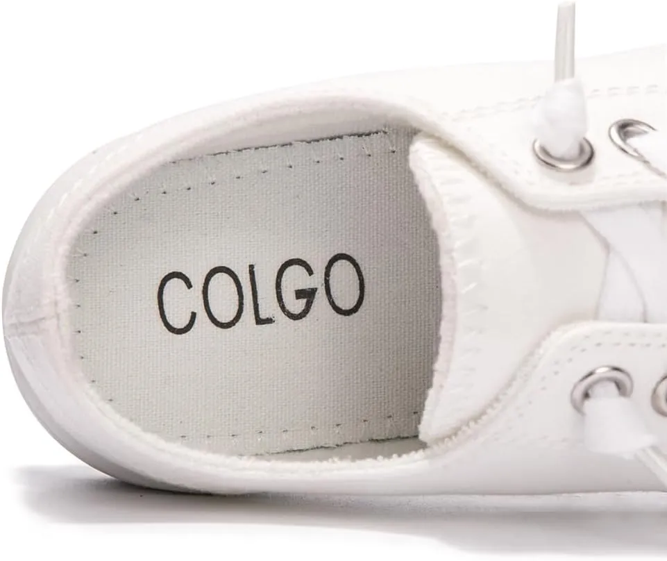 Colgo Boys Girls Sneakers Canvas Lace up Walking Shoes for Little Big Kids Size 11-6