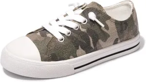 Colgo Boys Girls Sneakers Canvas Lace up Walking Shoes for Little Big Kids Size 11-6