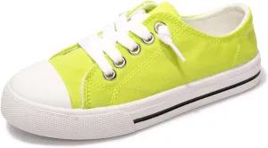 Colgo Boys Girls Sneakers Canvas Lace up Walking Shoes for Little Big Kids Size 11-6