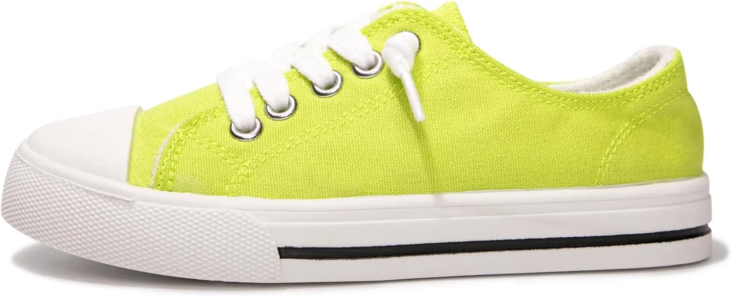 Colgo Boys Girls Sneakers Canvas Lace up Walking Shoes for Little Big Kids Size 11-6