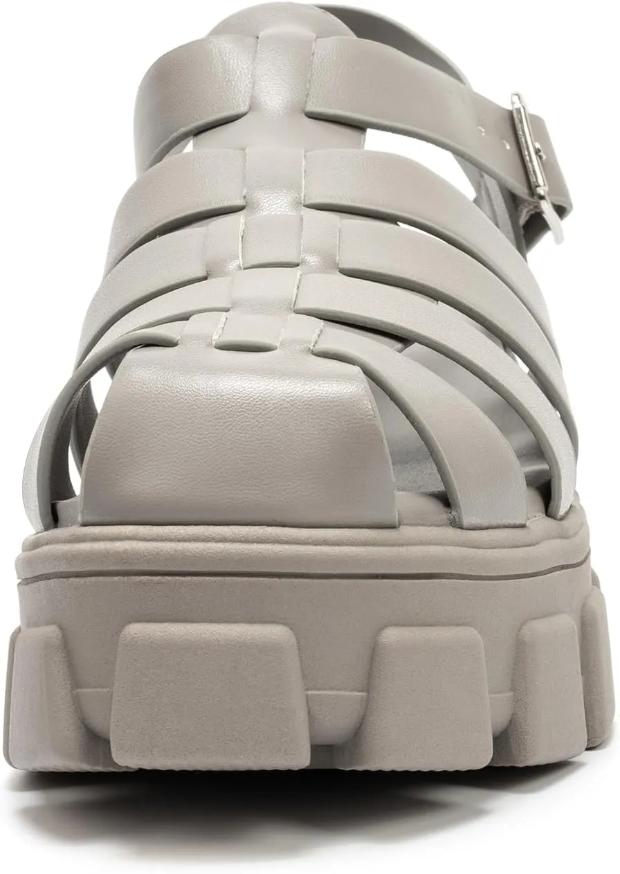 Colgo Womens Platform Wedge Sandals Chunky Block Heeled Adjustable Buckle Fisherman Sandals for Summer