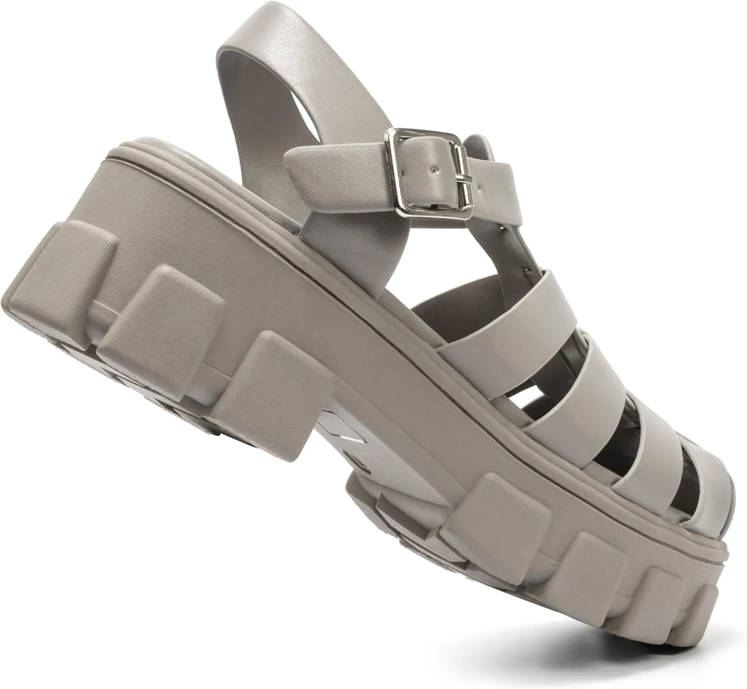 Colgo Womens Platform Wedge Sandals Chunky Block Heeled Adjustable Buckle Fisherman Sandals for Summer