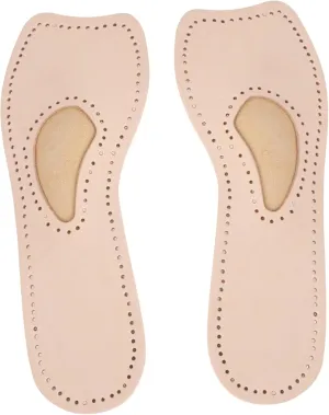 Comfortable Insoles for High-Heels Anti-Slip Inserts Cowhide Leather Women's Foot Support for Daily Use