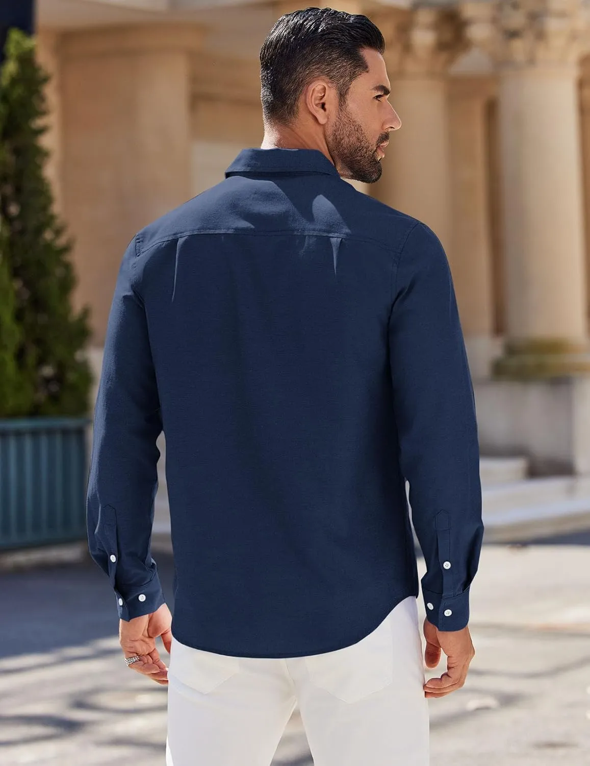 COOFANDY Mens Long Sleeve Button Down Shirt Casual Untucked Shirts for Men Oxford Dress Shirts