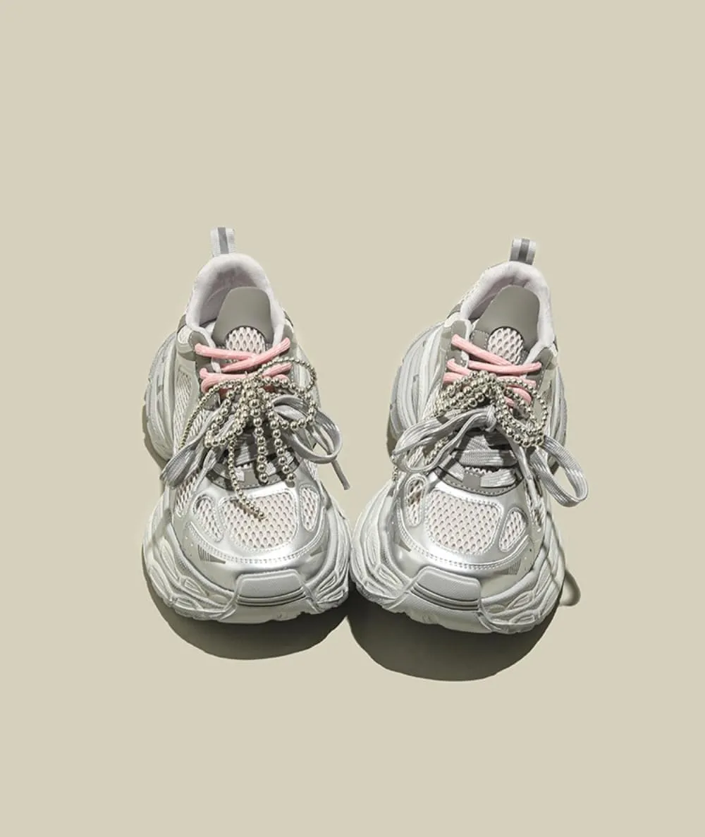 Coquette Dad Shoes Y2K Kawaii Sneakers Casual Tennis Gym Fitness Outdoor Hiking Comfortable Chunky Platform for Women Trendy Preppy Back to School Gift for Girls Granddaughter Travel Outfit