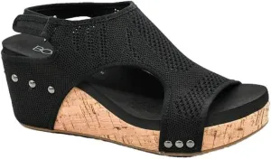 Corkys Footwear Womens Carley Wedges, Featuring Corkys EVA Foam Cushioned Insoles, A 2.5 Inch Heel, Lightweight For All Day Wear, And Hook And Loop Closure