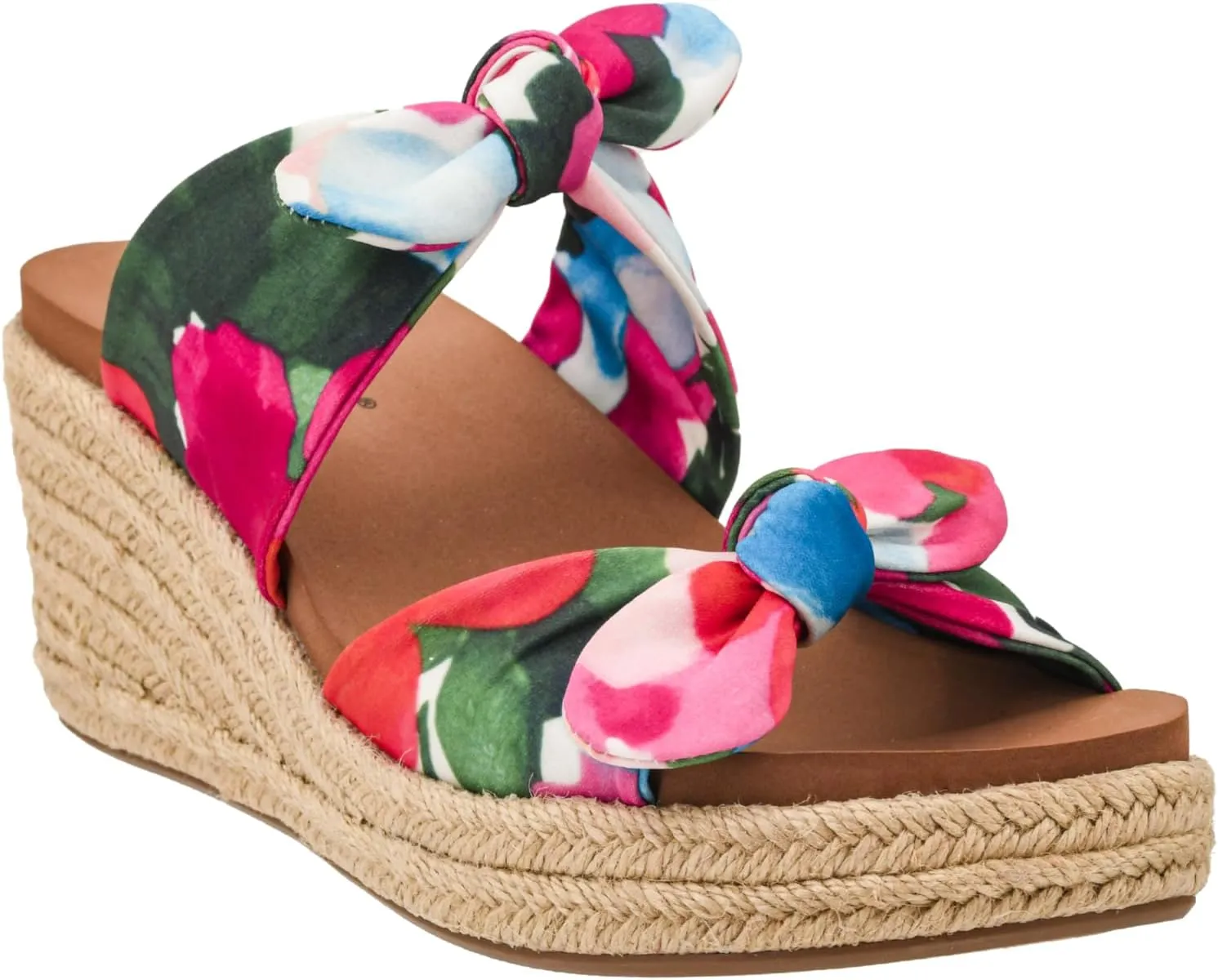 Corkys Footwear Women's Tie The Knot Wedge Sandal - 2.5 Inch Cushioned Wedge, Slip On Closure for Comfort & Style, Perfect for Casual & Dressy Outfits, All Day Wear