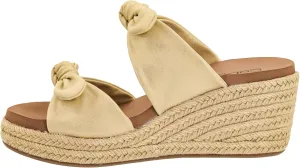 Corkys Footwear Women's Tie The Knot Wedge Sandal - 2.5 Inch Cushioned Wedge, Slip On Closure for Comfort & Style, Perfect for Casual & Dressy Outfits, All Day Wear