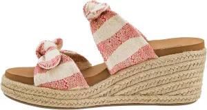 Corkys Footwear Women's Tie The Knot Wedge Sandal - 2.5 Inch Cushioned Wedge, Slip On Closure for Comfort & Style, Perfect for Casual & Dressy Outfits, All Day Wear