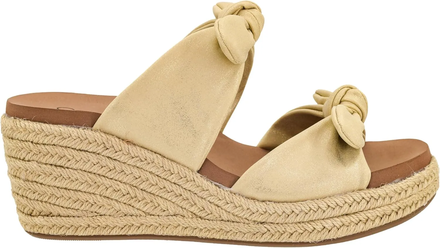 Corkys Footwear Women's Tie The Knot Wedge Sandal - 2.5 Inch Cushioned Wedge, Slip On Closure for Comfort & Style, Perfect for Casual & Dressy Outfits, All Day Wear