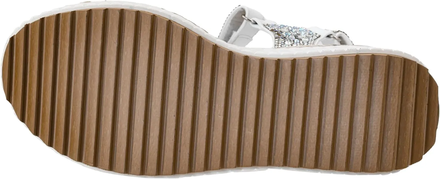 Corkys Footwear Women's Total Catch Sandals: Criss-Cross Style Straps with 1.75-Inch Platform and Secure Hook And Loop Ankle Closure for Comfort and Fashion