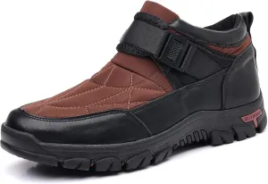 COSIDRAM Mens Snow Boots Outdoor Winter Warm Hiking Ankle Boots Anti Slip Insulated Work Shoes