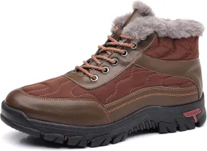COSIDRAM Mens Snow Boots Outdoor Winter Warm Hiking Ankle Boots Anti Slip Insulated Work Shoes