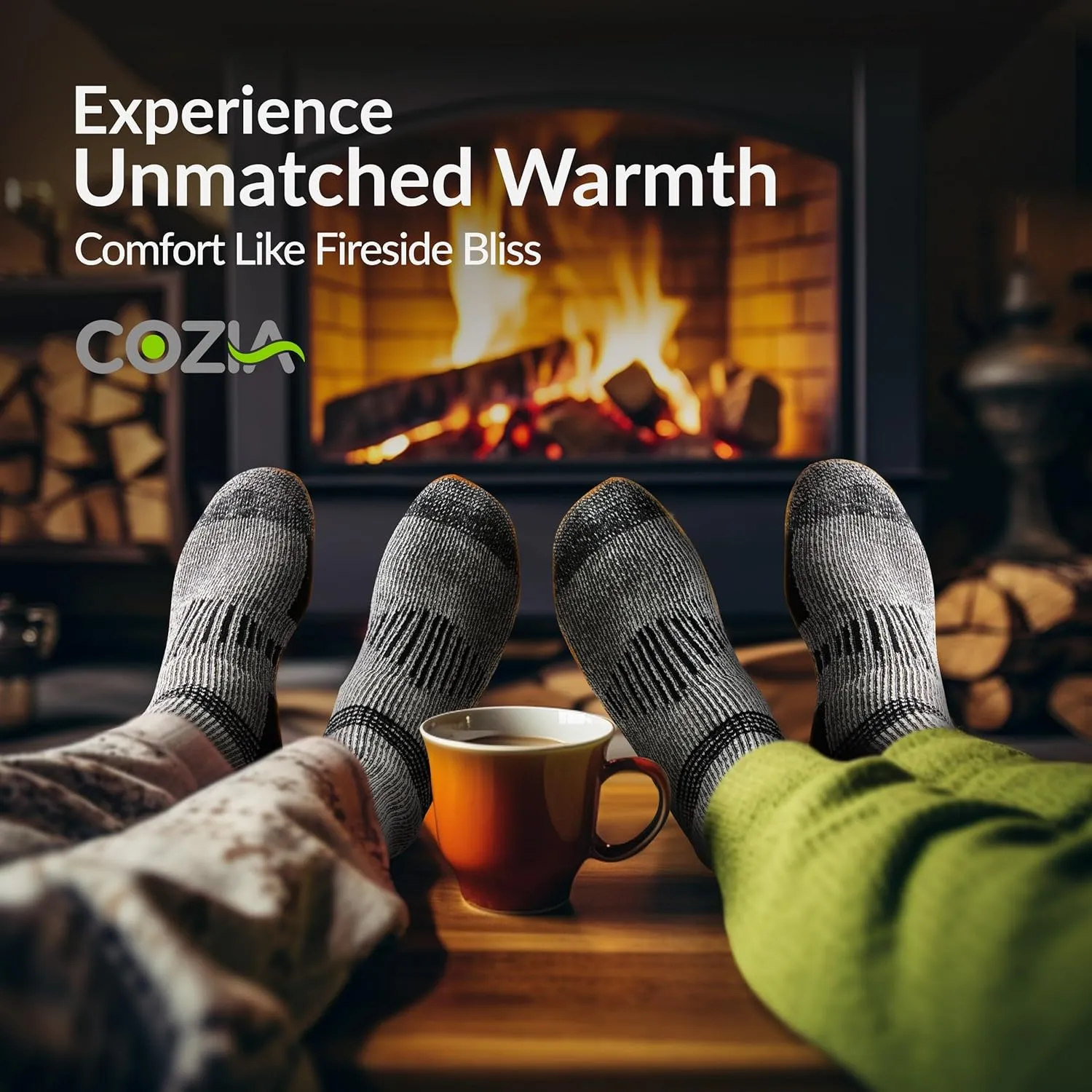 COZIA Merino Wool Socks for Men and Women Warm thermal Boot Hiking Socks 3 Pairs