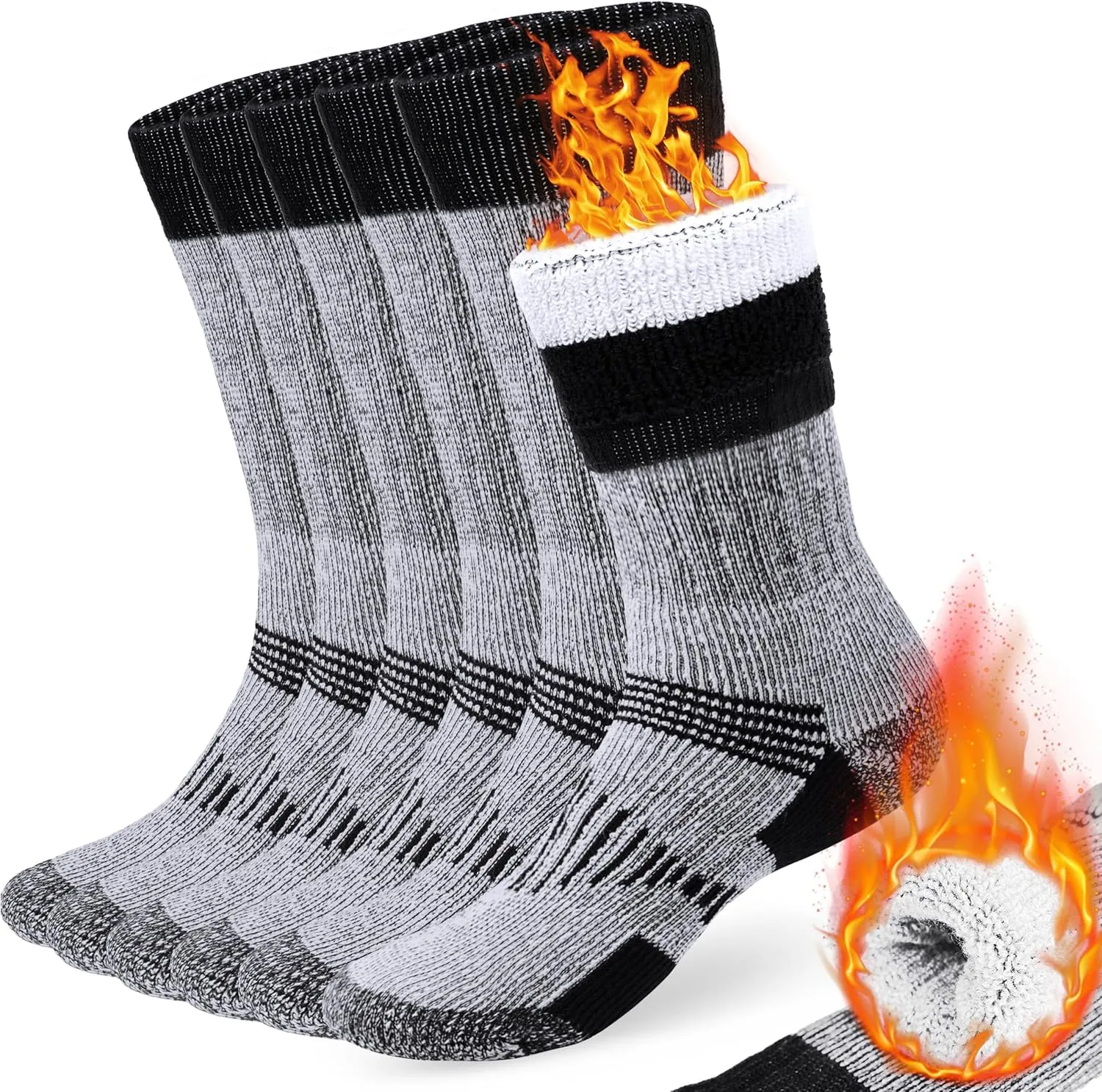 COZIA Merino Wool Socks for Men and Women Warm thermal Boot Hiking Socks 3 Pairs