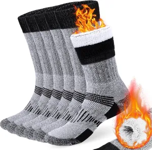 COZIA Merino Wool Socks for Men and Women Warm thermal Boot Hiking Socks 3 Pairs