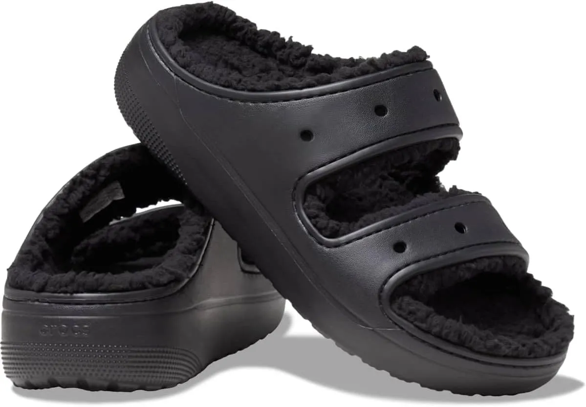 Crocs Unisex-Adult Classic Cozzzy Platform Sandals | Fuzzy Slippers Slide