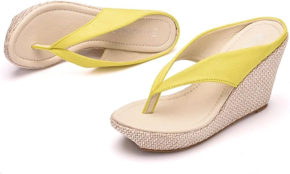 Crystal Queen Women Beach Sandals Platform Wedges Sandals High Heels Wedges Slippers Flip Flops White Flip Flops Plus Size