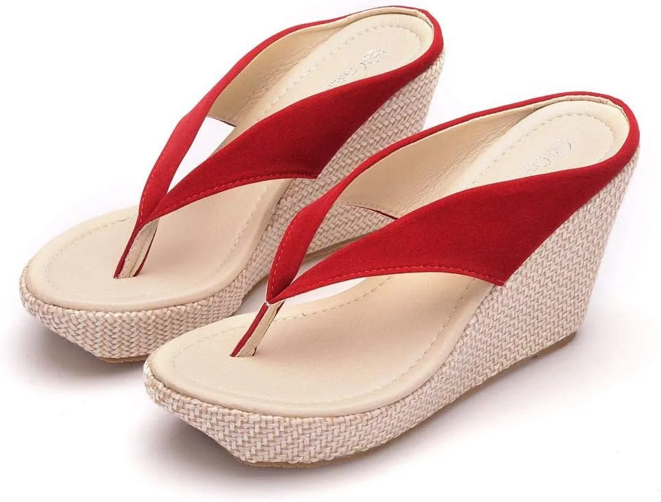 Crystal Queen Women Beach Sandals Platform Wedges Sandals High Heels Wedges Slippers Flip Flops White Flip Flops Plus Size